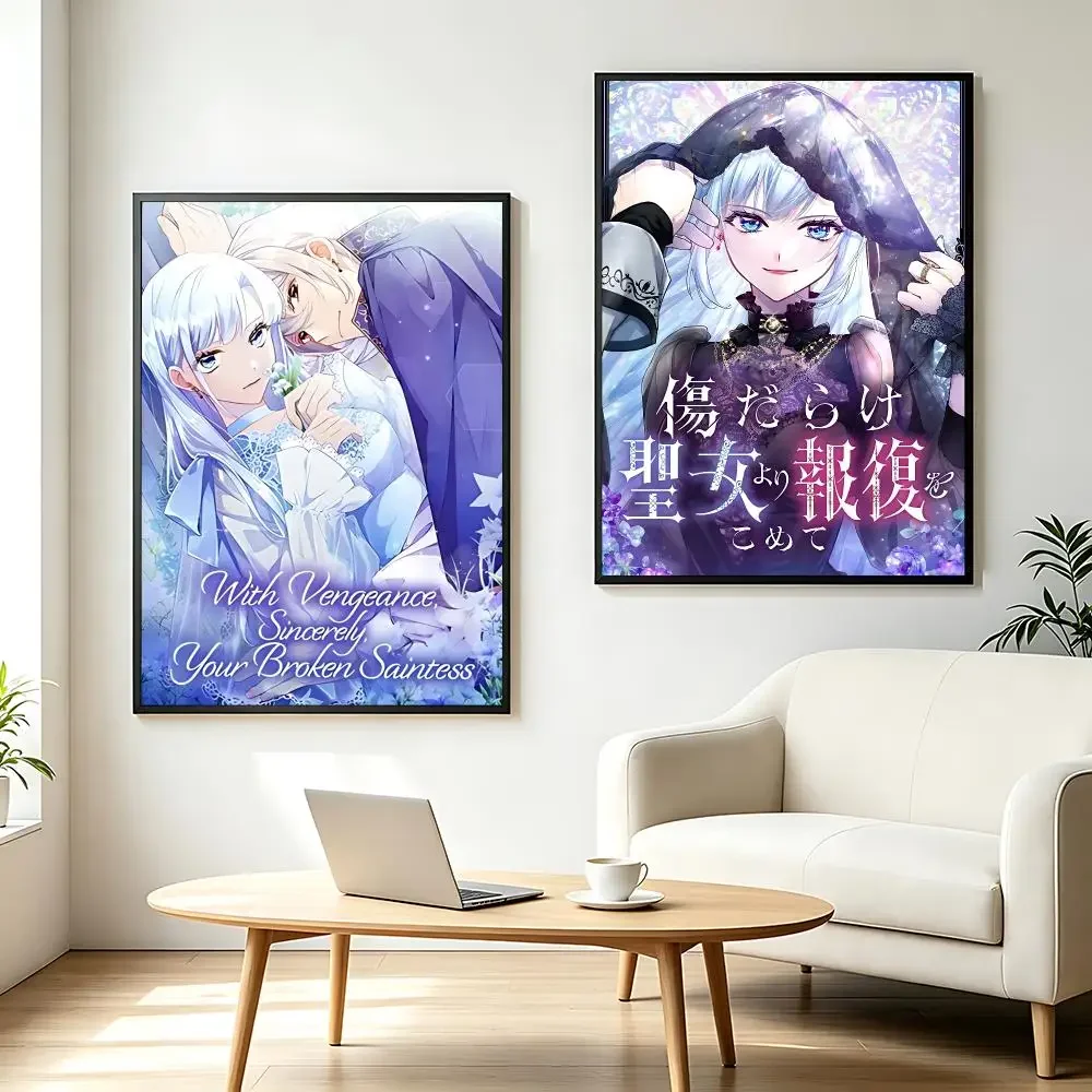Comic Scarred Saintess Revenge Poster HD Printing Fresh And Nordic Home Decor Wall Art For The Living Rooms Hallways Gift Giving