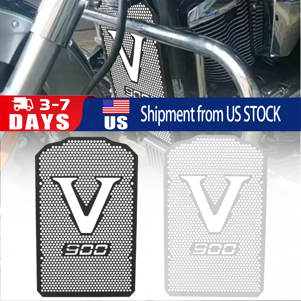2007 - 2024 2023 2022 2021 2020 2019 2018 Radiator Grille Guard Cover protector FOR KAWASAKI VULCAN 900 CLASSIC/LT Custom VN900
