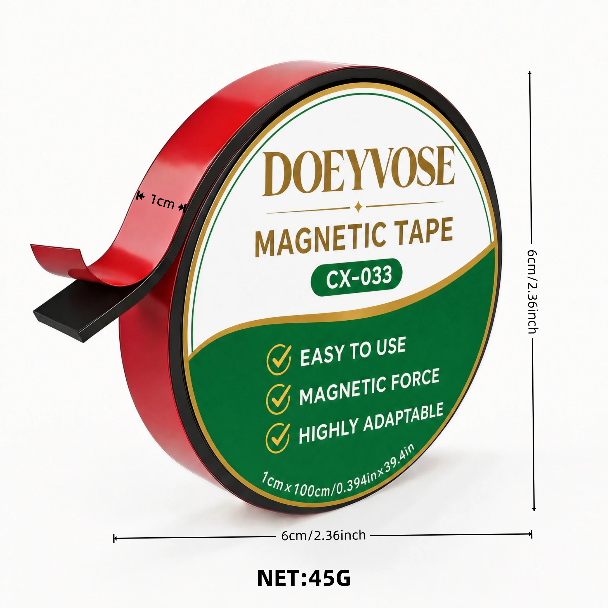 Multi-purpose Self Adhesive Magnetic Strip 1cm×1mm×1m For Refrigerator