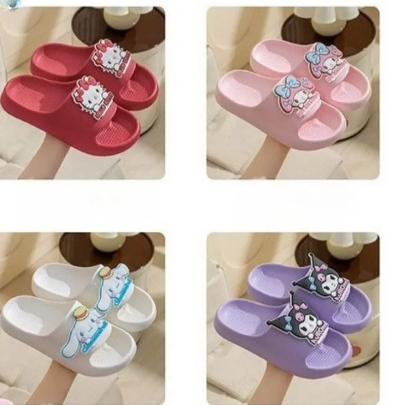 

Sanrio Cute Anime Portable Foldable Flip Flops Hello Kitty Kuromi My Melody Cinnamoroll EVA Soft Sole Anti Slip Bathroom Toys
