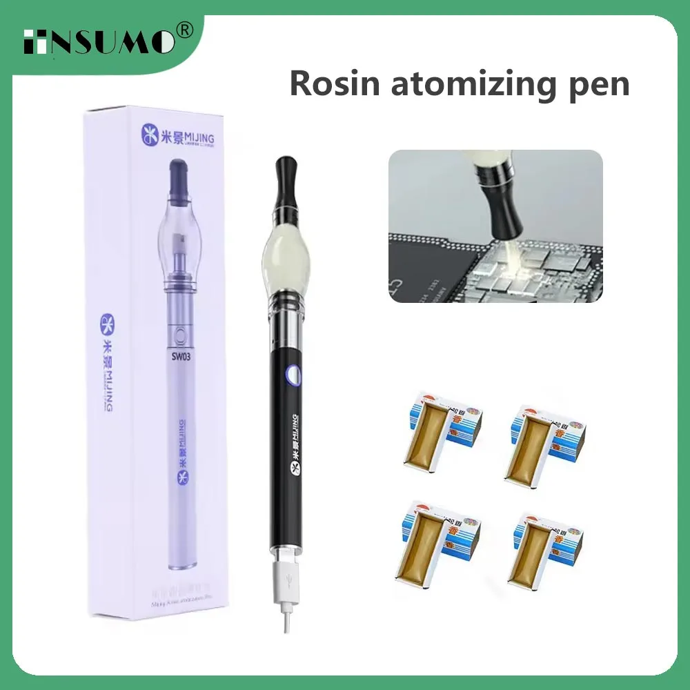 Mijing SW-03 Rosin Atomizing Pen For Macbook Motherboard PCB Repair Short Circuit Detection Atomizer Tool Without Soldering Iron