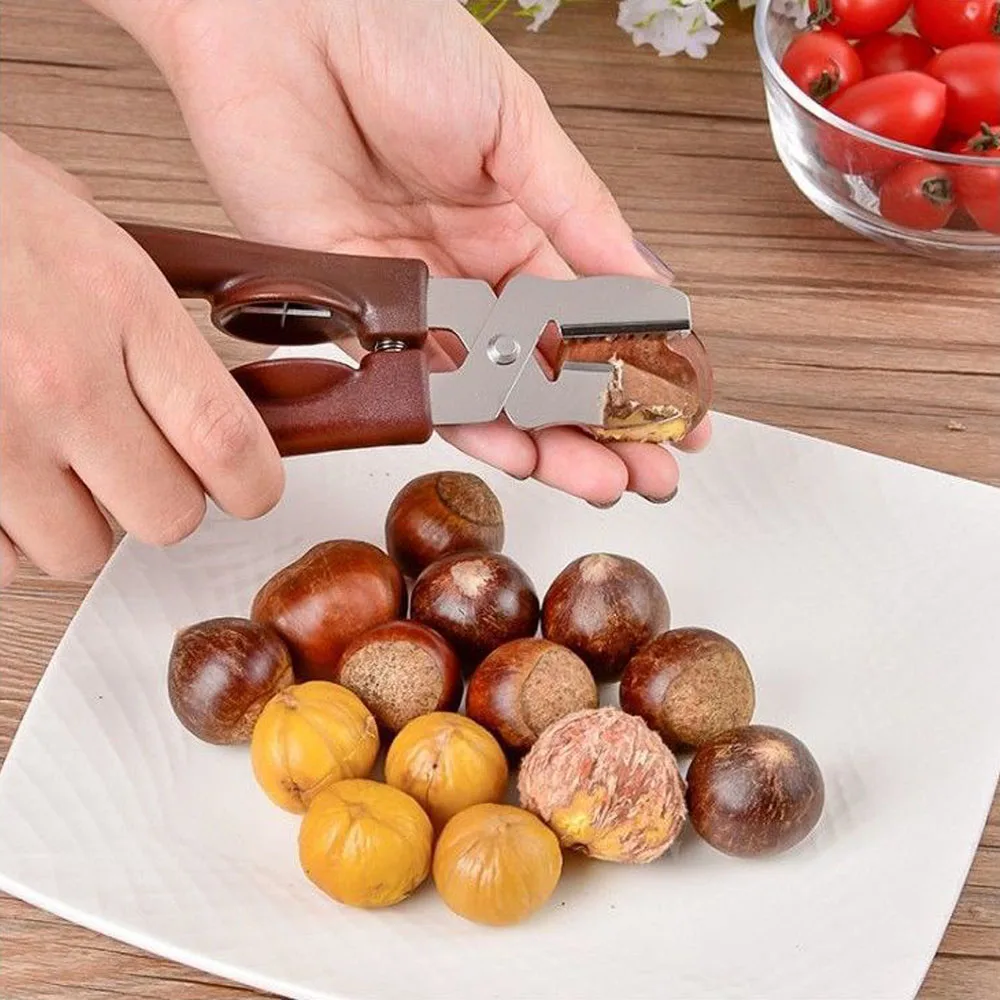 

Stainless Steel Chestnut Cracker Tool Chestnut Peeler Scissors Nut Cracking Tools Durable Pecan Chestnut Opener Chestnut Cutter