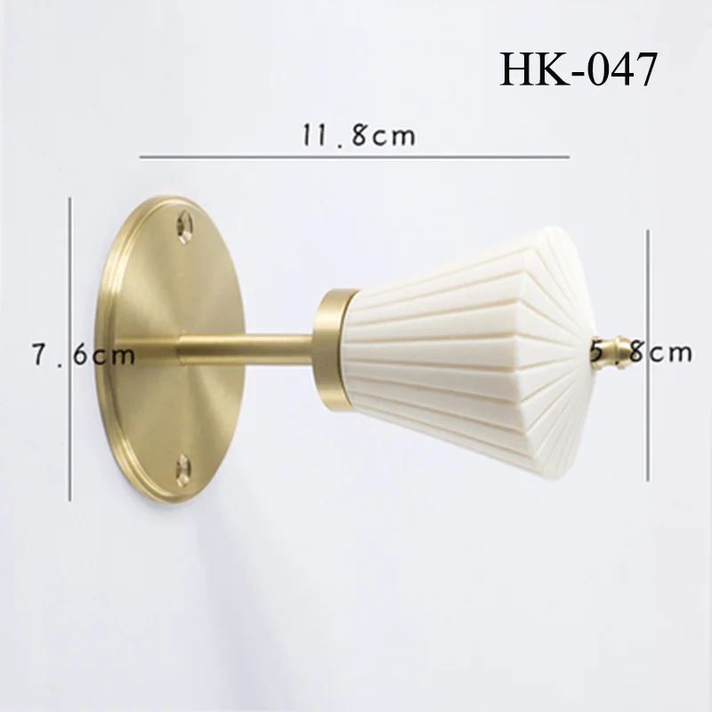 Brass hook porch Nordic modern minimalist metal wall hangings single hook decorative Curtain hook HK-047