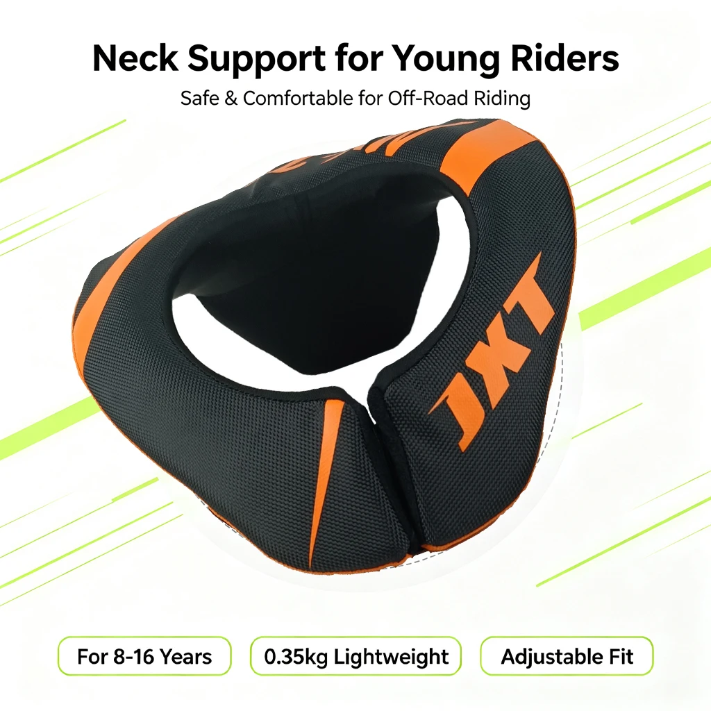 Kids Boys Girls Off Road Neck Brace Lightweight Adjustable Youth Motocross Dirt Bike Racing Anti-fall Neck Protective Guard