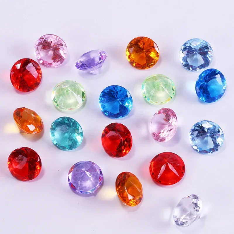 50PCS Plastic Stone 19mm Plastic Acrylic Simulated Crystal For Party & Holiday DIY Decorations