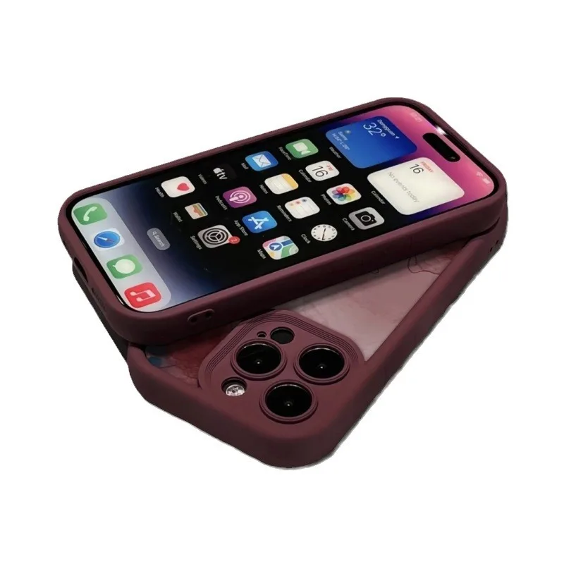 

Advanced wine red dye rose suitable for iPhone 14 13 12 with 17 Apple and 15 Pro max phone cases all inclusive 11