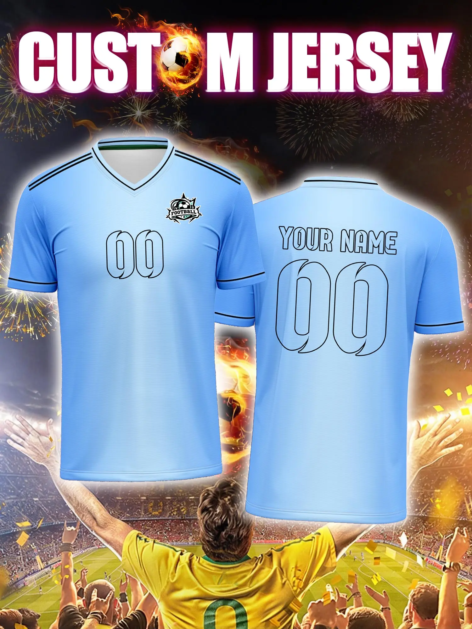 

Футбольная форма на заказ с индивидуальным изображением, номером и именем, полная сублимационная печать, униформа для команды или клуба.