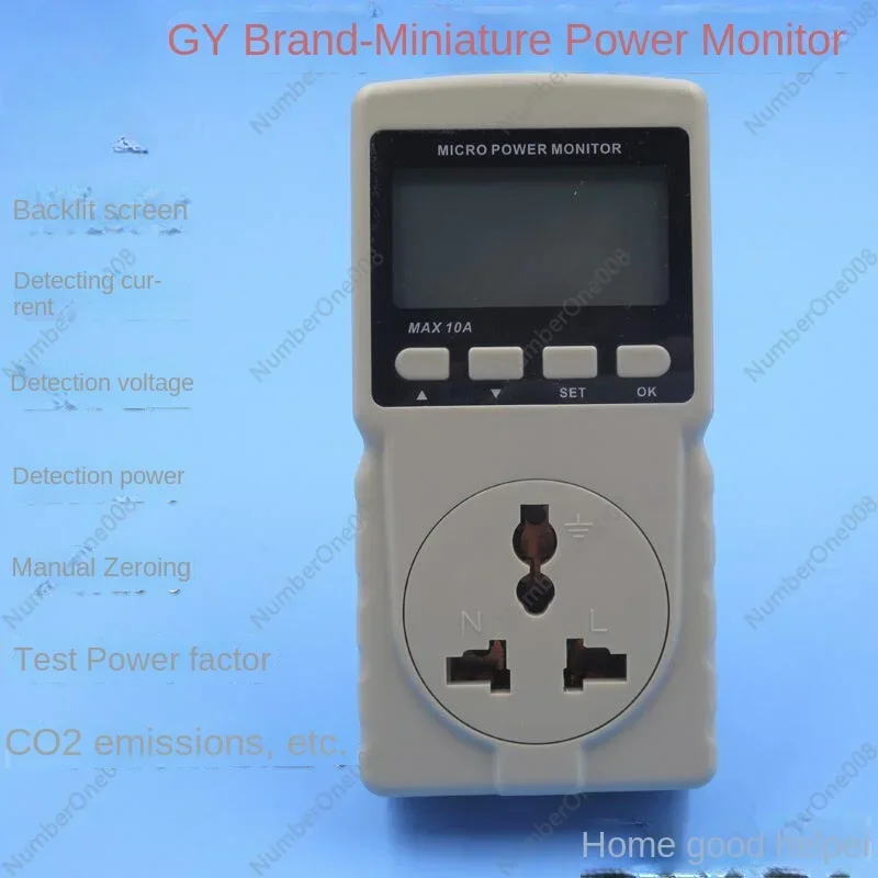 Miniature Power Monitor GM86 Current Voltage Frequency Tester Power Meter Socket Power Metering Tester