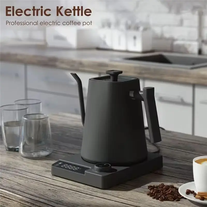 A67M-Gooseneck Electric Kettle With Precise Temperature Control, Ideal For Coffee And Tea, Stainless Steel Design UK Plug