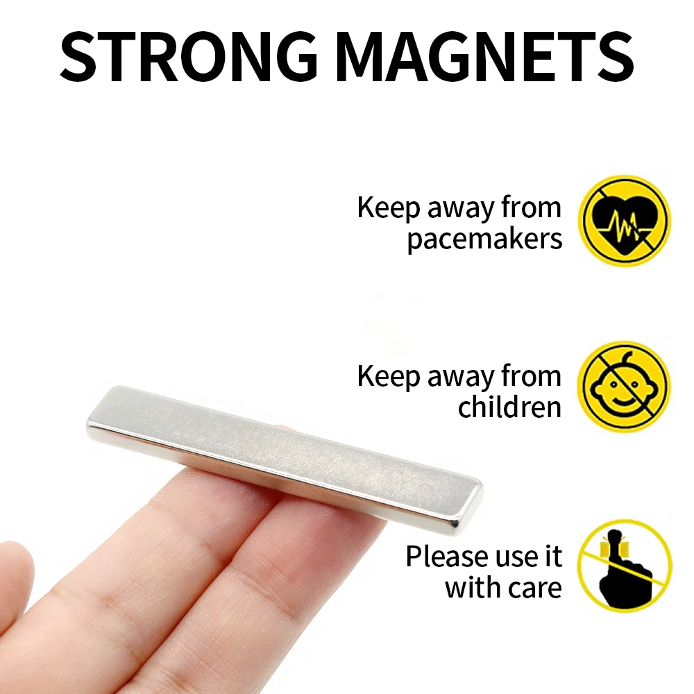 1/2/5/10/20 Pcs Block Magnet 60x10x4 Neodymium Magnet N35 60mm X 10mm X 4mm Permanent NdFeB Super Strong Powerful Magnets