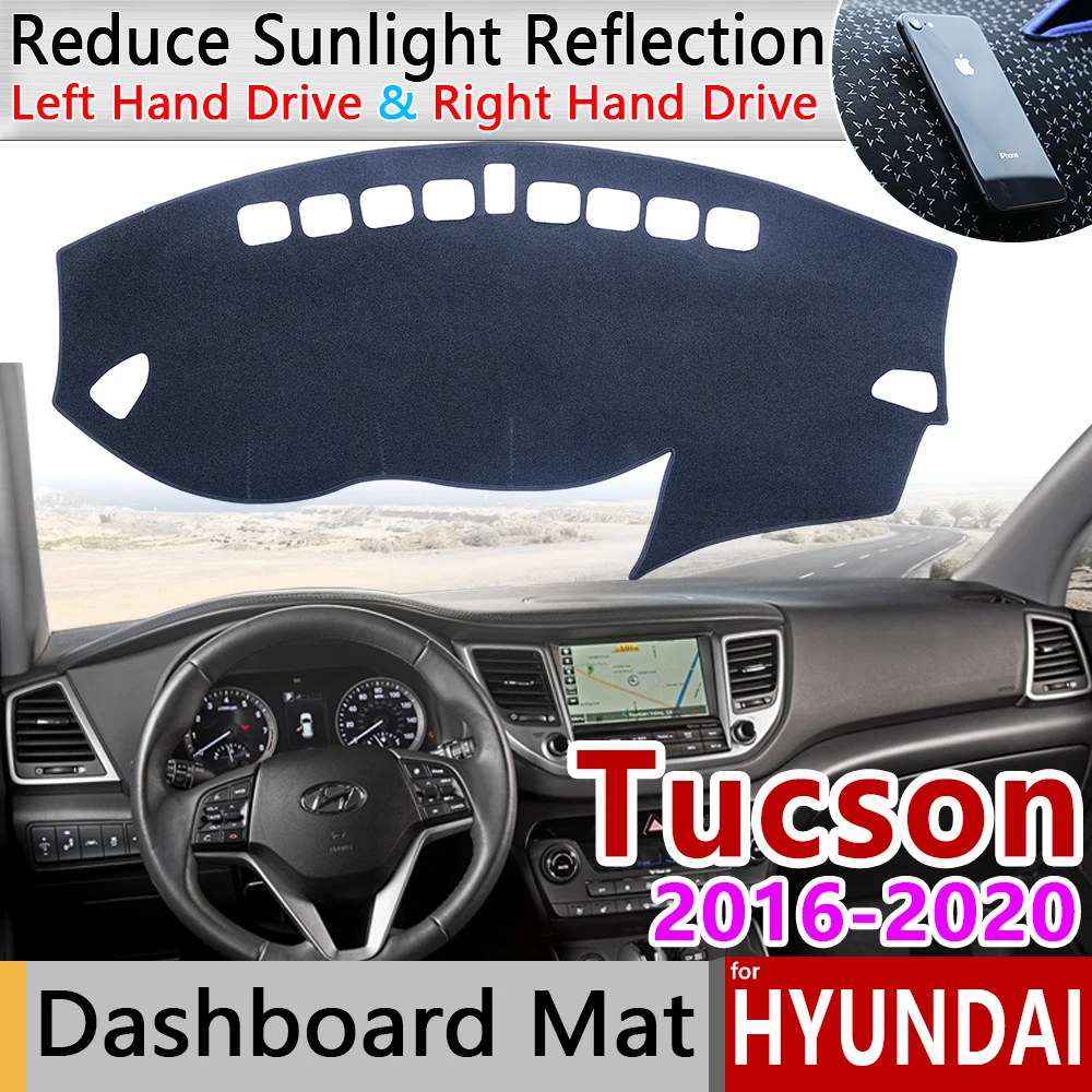 for Hyundai Tucson 2016 2017 2018 2019 TL Anti-Slip Mat Dashboard Cover Pad Sunshade Dashmat Carpet Anti-UV Car Accessories Rug