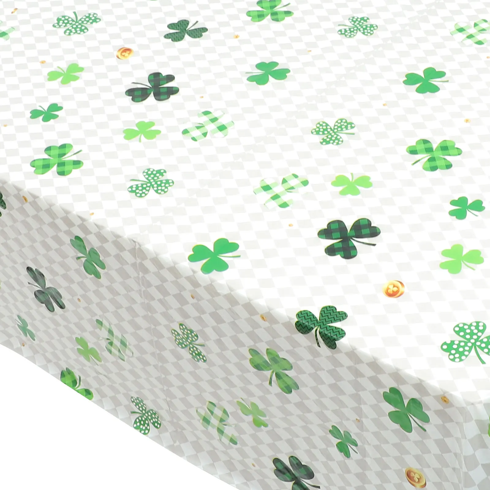 

Shamrock Tablecloth St Patrick's Day Festive Pattern Decorative Table Cover for Dining Coffee Picnic Table Party Favor