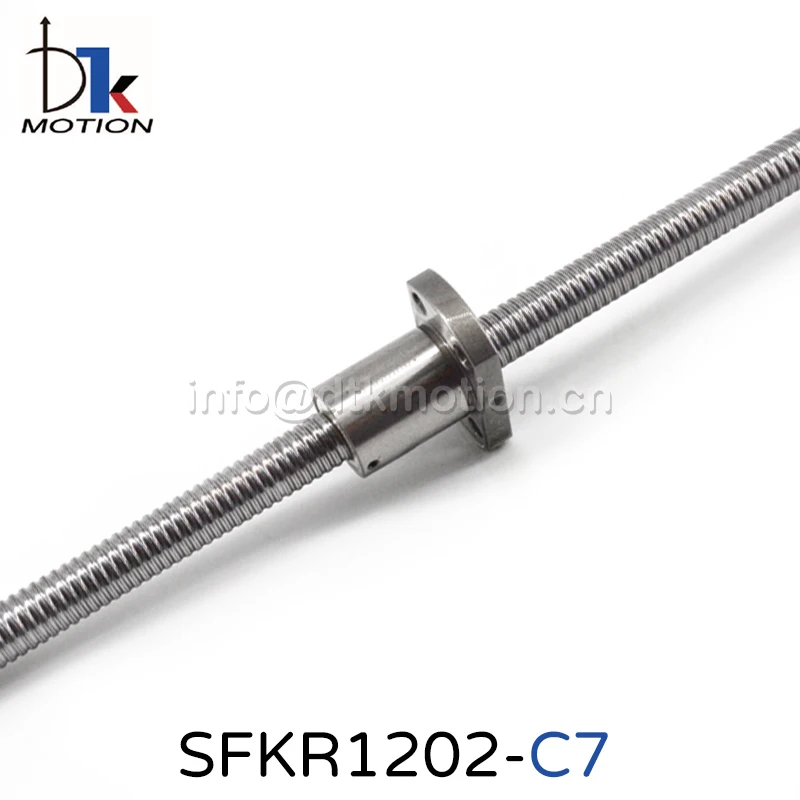 

DTK Ball Screw SFK1202 Rolled C7 100 200 300 400 500mm High Precision R12 Lead 2mm Mini Ballnut Inner Circulation 3D Printer TBI