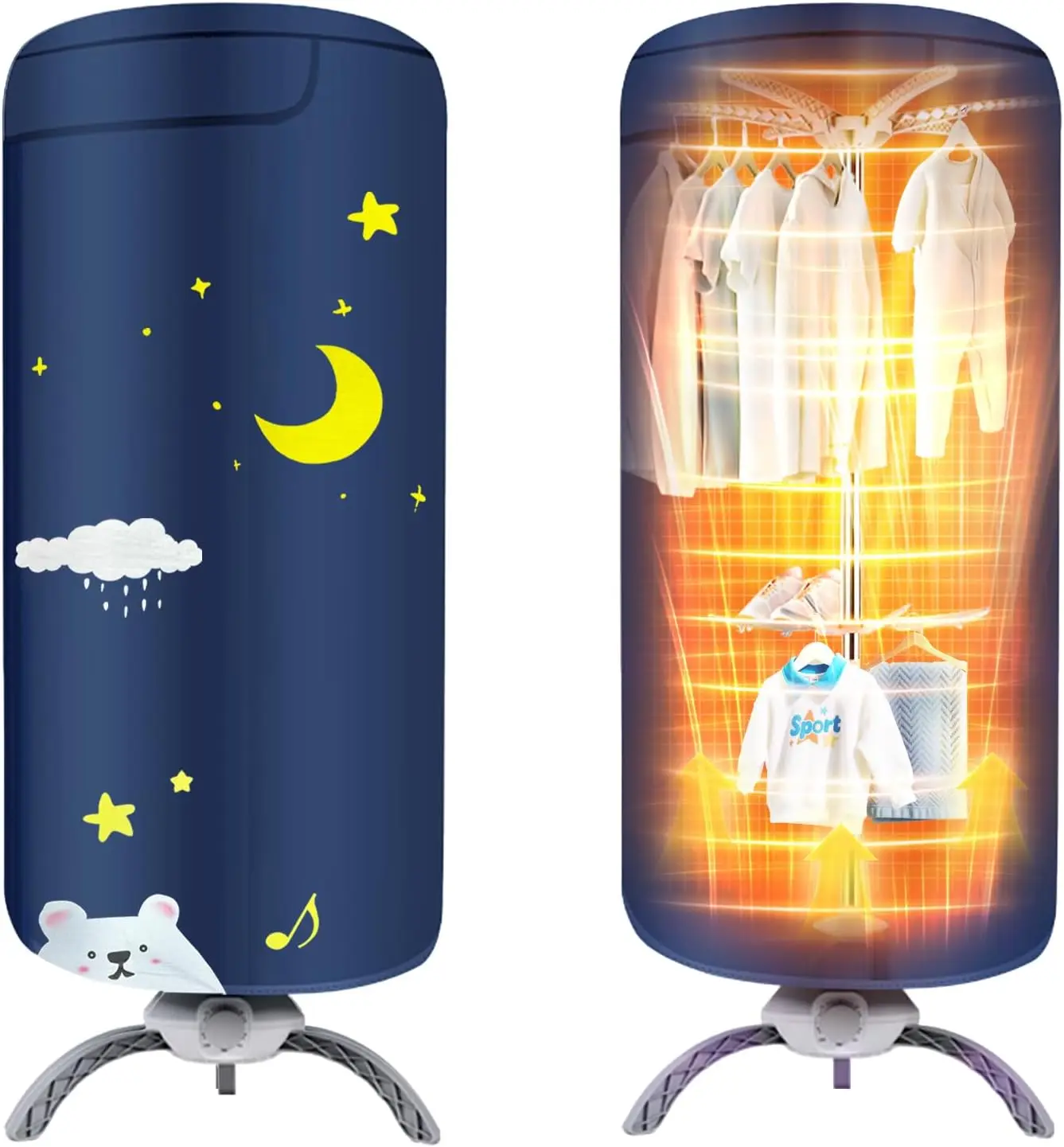 Secadora de Roupas Portátil para Apartamento, RV e Viagens, Secadora de Roupas Mini que Seca Roupas Leves Rapidamente