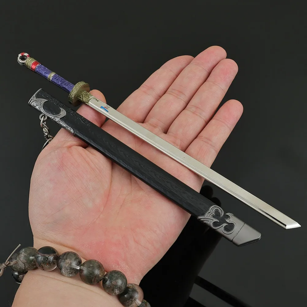 In Stock 22cm Qianqiu Saber Mengchuan Game Sword Peripherals Metal Model Desktop Decoration Birthday Gift Toys Can Be Wholesaled