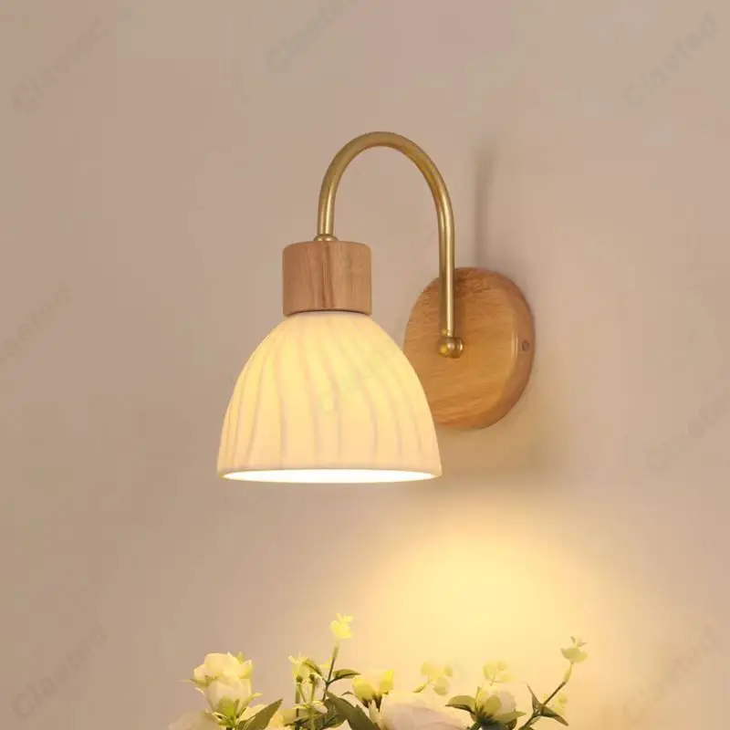 

Европейский креативный новый светодиодный бревенчатый настенный светильник кремовый ветер гостиная столовая кабинет коридор спальня прикроватное декоративное освещение