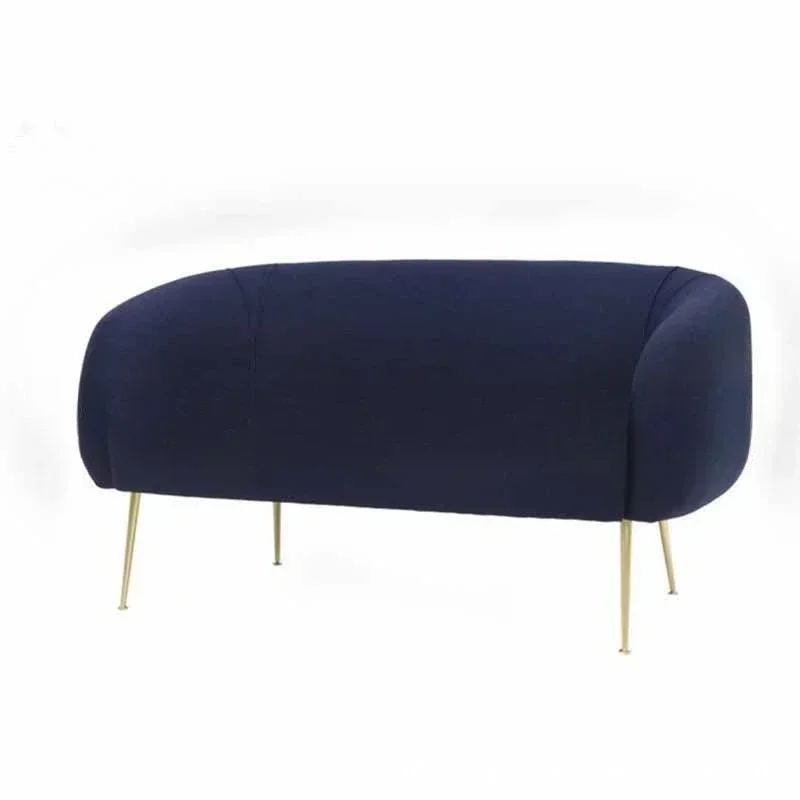 Nordic stainless steel flannel casual double triple sofa furniture cafe sales office reception sofa