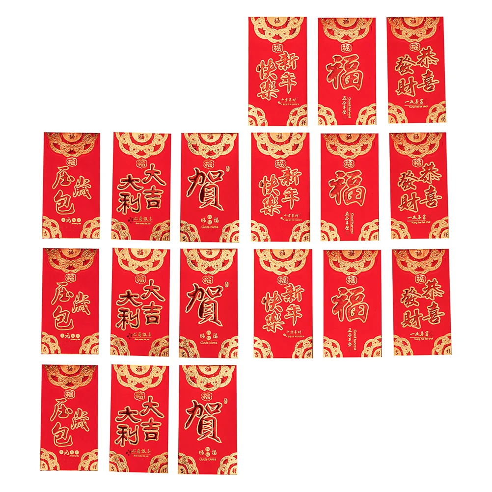 

30 Pcs Red Packet Year Door Lunar New Decorations Take Out Boxes Gift Cards Chinese Festival Style