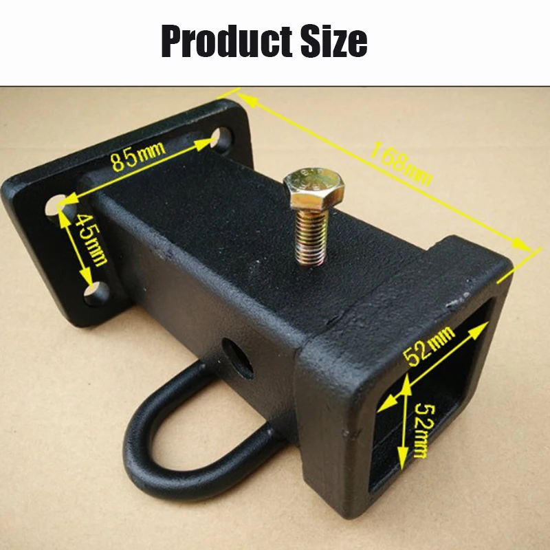 2 Inch Tow Bar Hitch Receiver  52X52mm Tube Bolt On Adapter  Aperture 85X45mmTrailer Camper RV Parts Caravan Accessories