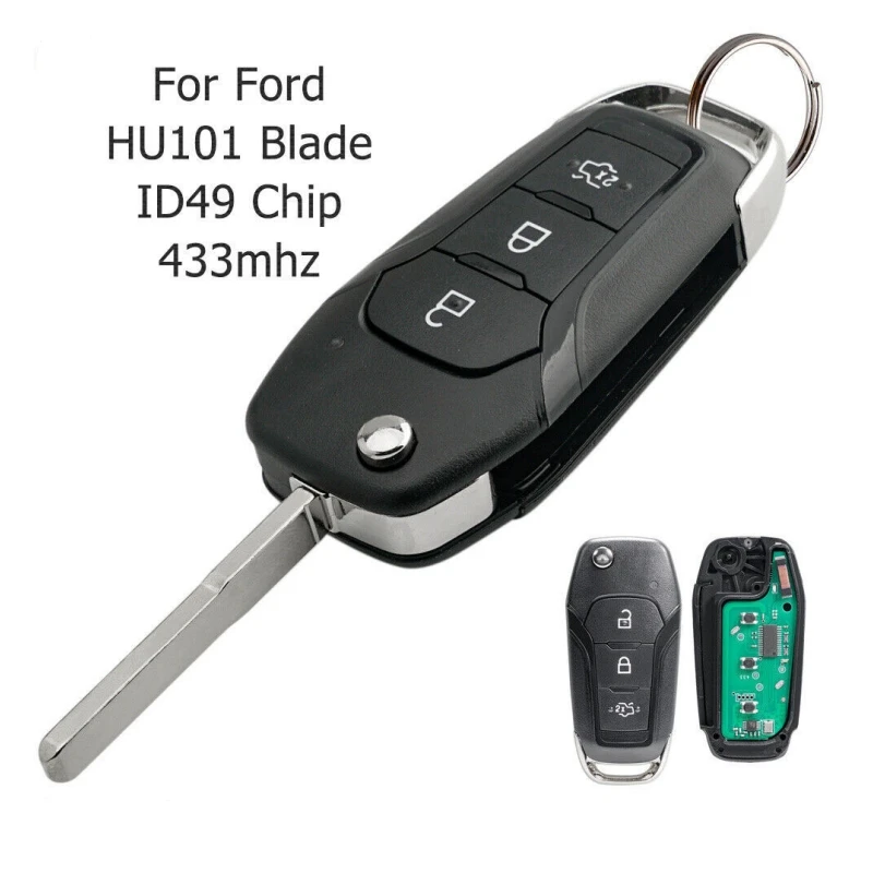 

For 2016- 2019 Ford Transit Custom MK8, Transit 433MHz Remote Key Fob ID49 Chip