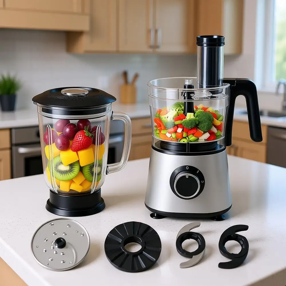 

300W Electric Wood Chopper and Slicer, 6-Cup Glass Jar, 2-Speed Adjustable, Safety Lock, Black