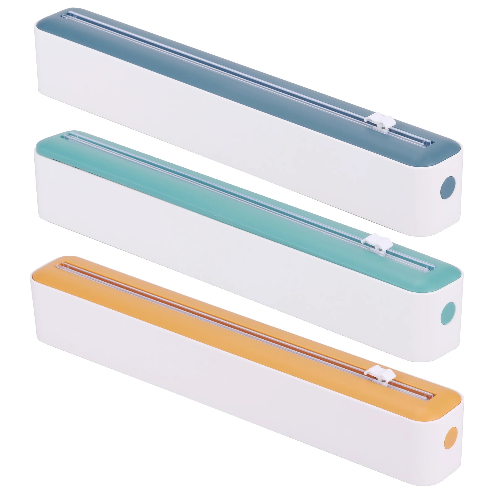 3 قطعة غشاء التشبث القاطع الغذاء فيلم موزع الألومنيوم احباط تمتد فيلم القاطع قابلة لإعادة الاستخدام التفاف موزع ل اكسسوارات المطبخ #1