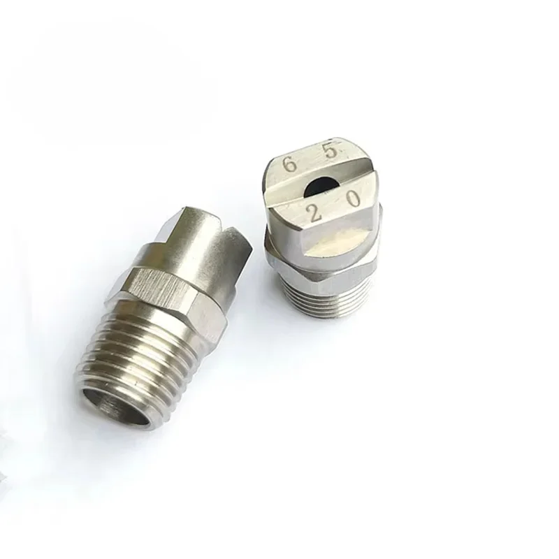 3/8'' BSPT V-shape Flat Fan Nozzle Water Spray Jet Nozzle High Pressure HVV Water Spray Nozzle for Cleaning Washing