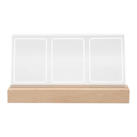 Photo Frame Instant Picture Frame 3 Openings Clear Acrylic Night Light Desk Photo Frame For 3in Photo