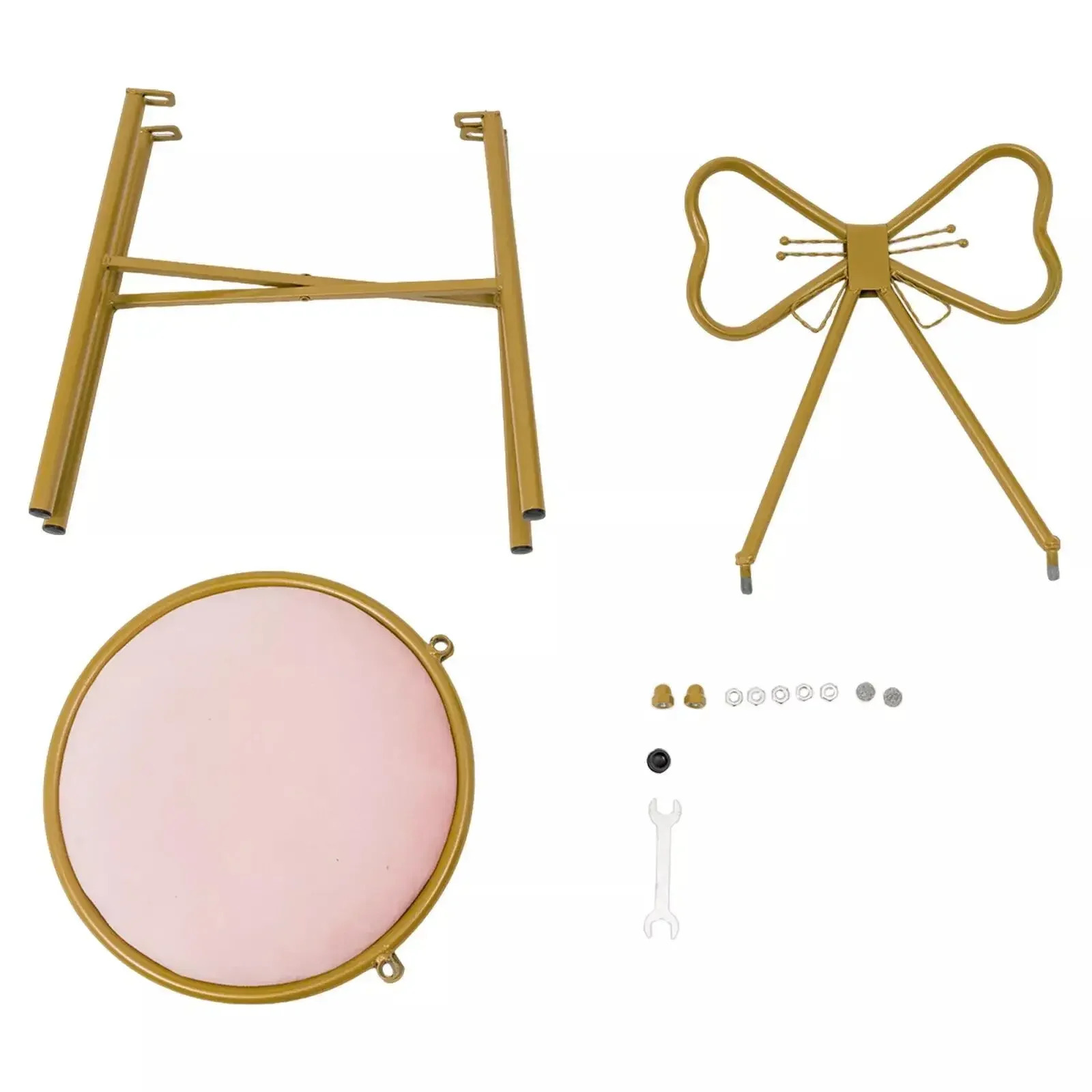 모던 심플 화장대 메이크업 의자 스툴 포함 핑크 벨벳 화장 의자