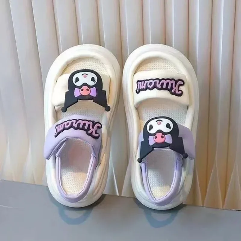 

Детская обувь Sanrio Kuromi для девочек My Melody, новые детские простые универсальные удобные пляжные сандалии на мягкой подошве с героями мультфильмов