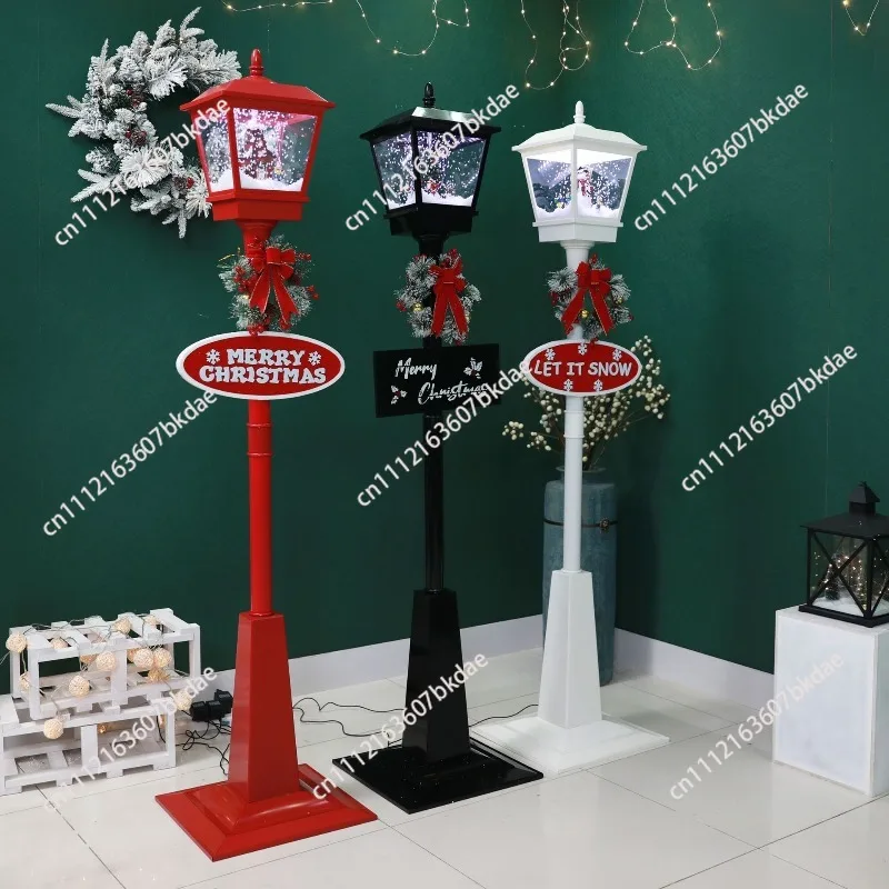 Christmas Snowfall Street Light Projector With Music Xmas Gift For Shopping Mall Window Living Room Indoor Holiday Decoration