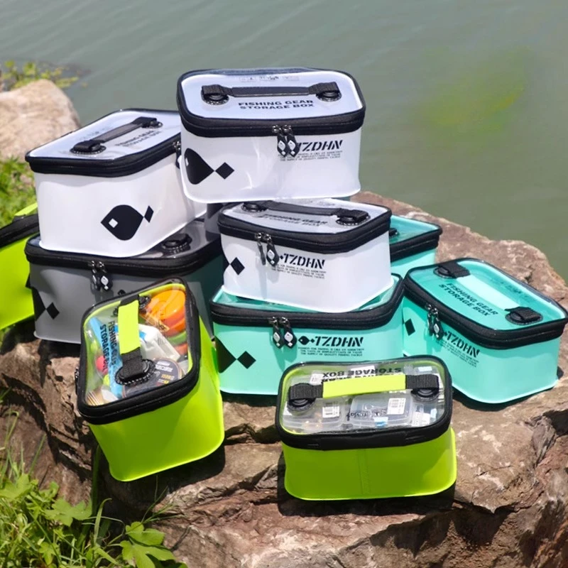 حقيبة أدوات صيد السمك متعددة الوظائف مقاومة للماء، منظم ملحقات مدمج خفيف الوزن لمعدات صغيرة، حزمة تخزين متينة