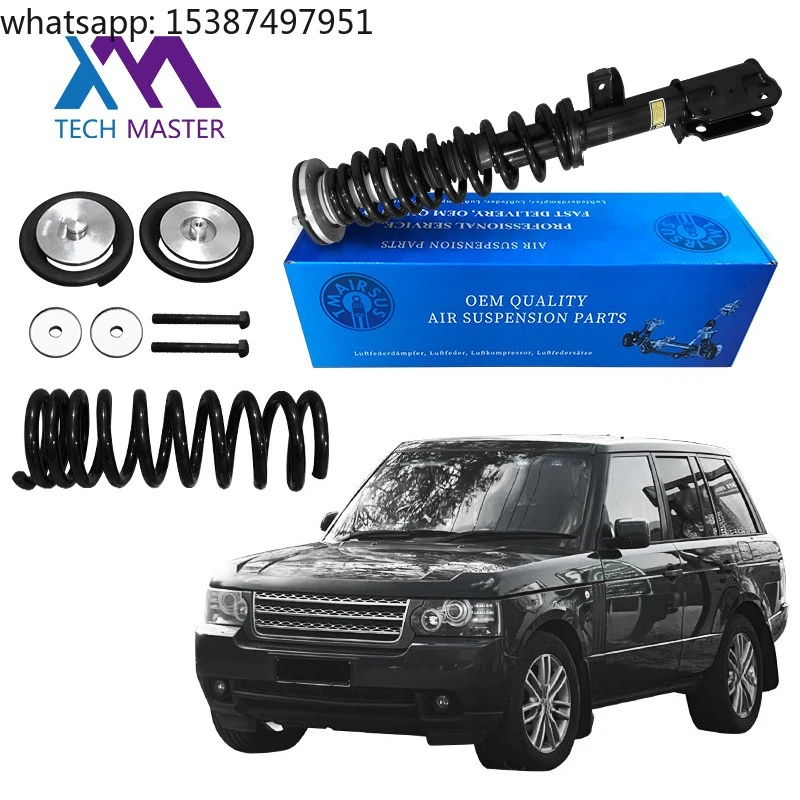 For One Pair Front and Rear Air Spring to Coil Spring Shock Absorber Conversion Kit Set for L322 2002-2012 Genre Shock Absorbers