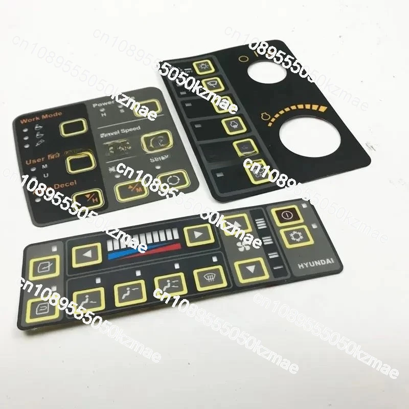 210LC-7 Plastic PVC PP PC Instrument Control Panel Car Dashboard Sticker excavator accessories for Hyundai