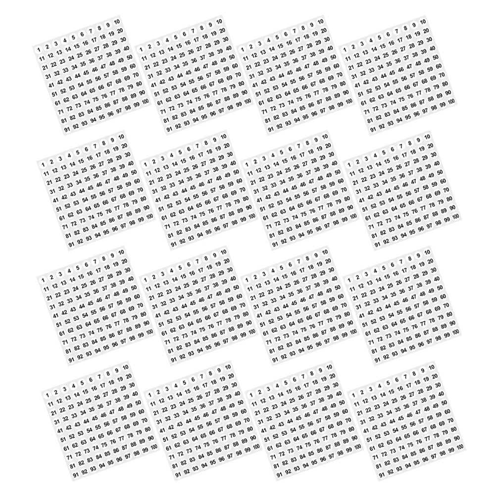 

2500Pcs Waterproof Number Stickers 1-100 Self-Adhesive Round Labels for Organizing Storage Boxes Office School Supplies