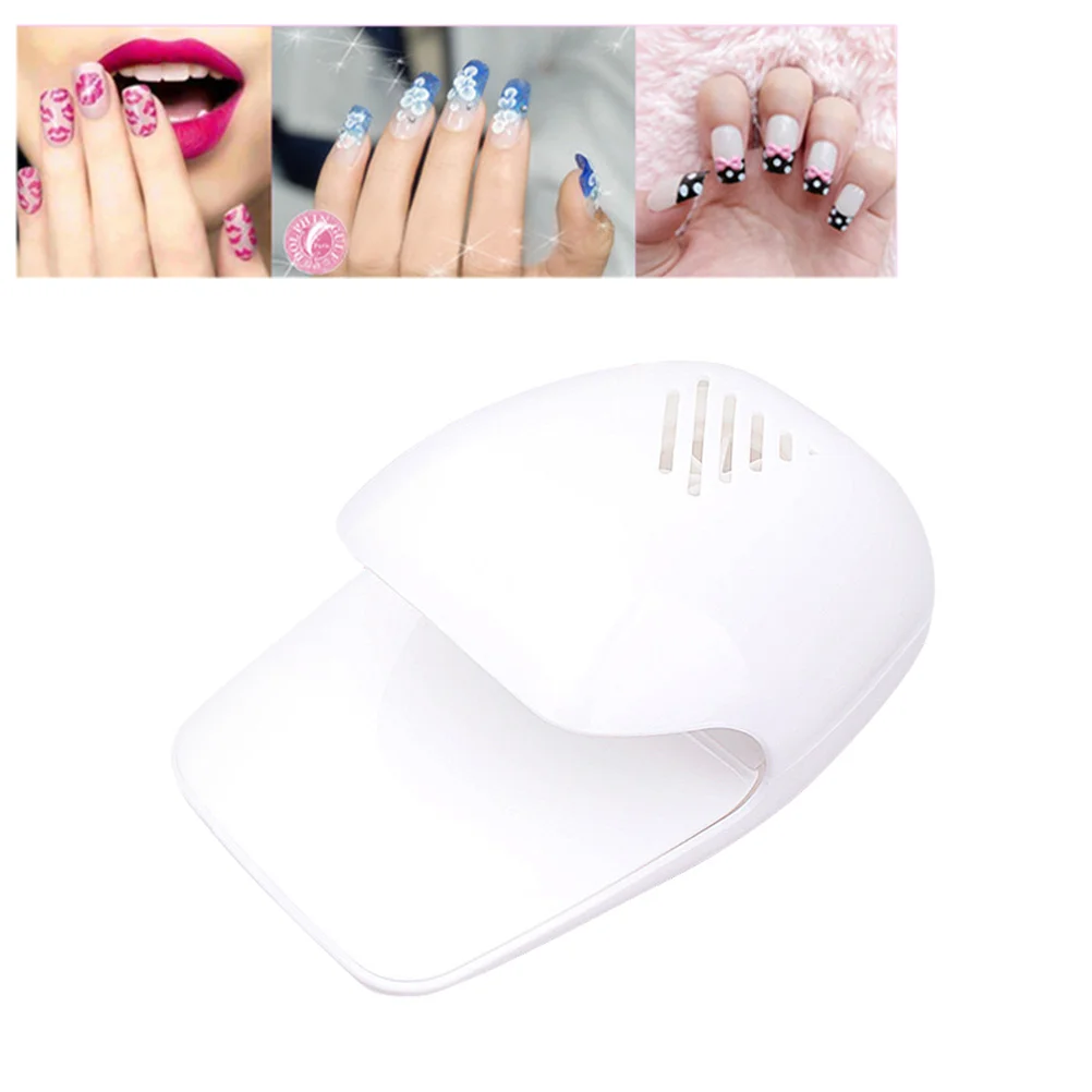 Mini Nail Fan Dryer Touch Type Professional Nail Dryer Fans Powerful Manicure Salon Tools Nail Tools (White)