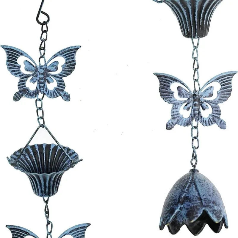 Chain outdoor butterfly rain chain villa eaves courtyard water guide chain
