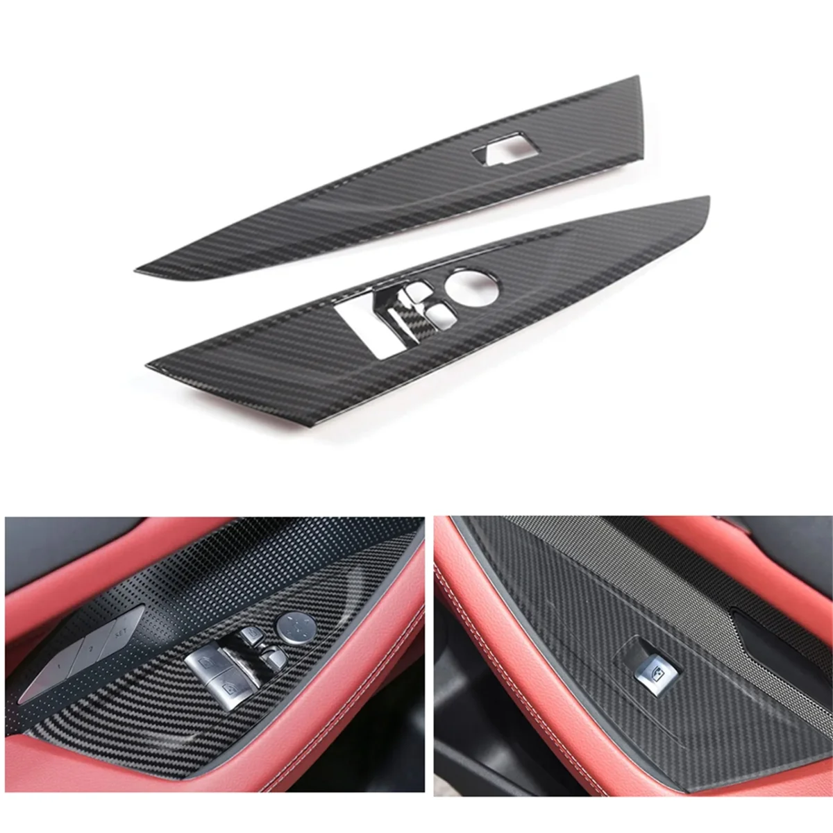 For BMW 4 Series G22 G23 2020-2023 Car Window Glass Lift Button Switch Frame Cover Trim Stickers Accessories