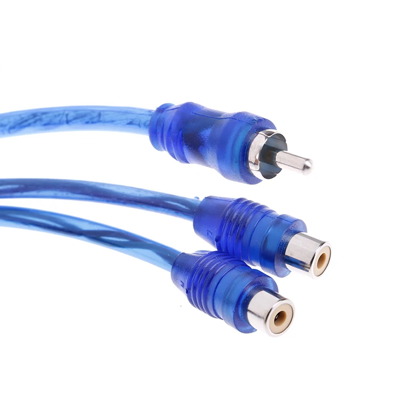Hoge Kwaliteit 30Cm Audio 1 Rca Mannelijke Naar 2 Rca Vrouwelijke Y Splitter Kabel Converter Adapter Verlengkabel Kabel Voor Auto Mp3 Telefoon