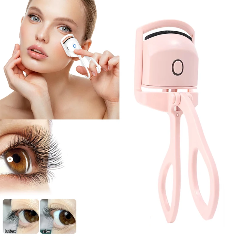 Fashion Electric Eyelash Curler USB Charging Fast Heating Long-lasting Curling Eyelashes Portable Electric Comb Eyelash Curler