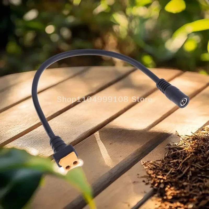 لا مثيل لها 15AWG XT60 ذكر/موصل سالب إلى كابل محول الطاقة DC5521/DC5525