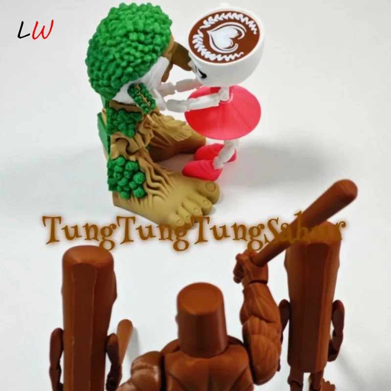 

Creative Tungtungtung Sahur Ballerina Cappuccino Action Figure Brainbot Anime Tralalero Tralala Desk Ornament 2025 New