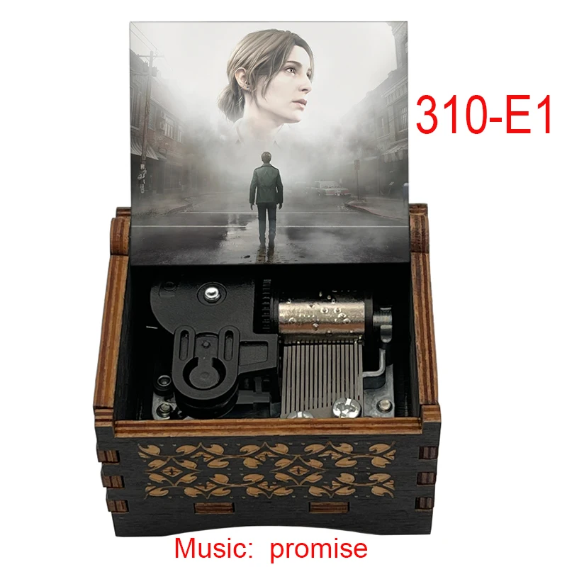 Game Silent Hill 2 Classic Soundtrack《Promise》Adaptierte 18-Ton-Musikbox, Dekoration aus Holz für Zuhause, Ornamente, Geschenke für Feiertagspartys