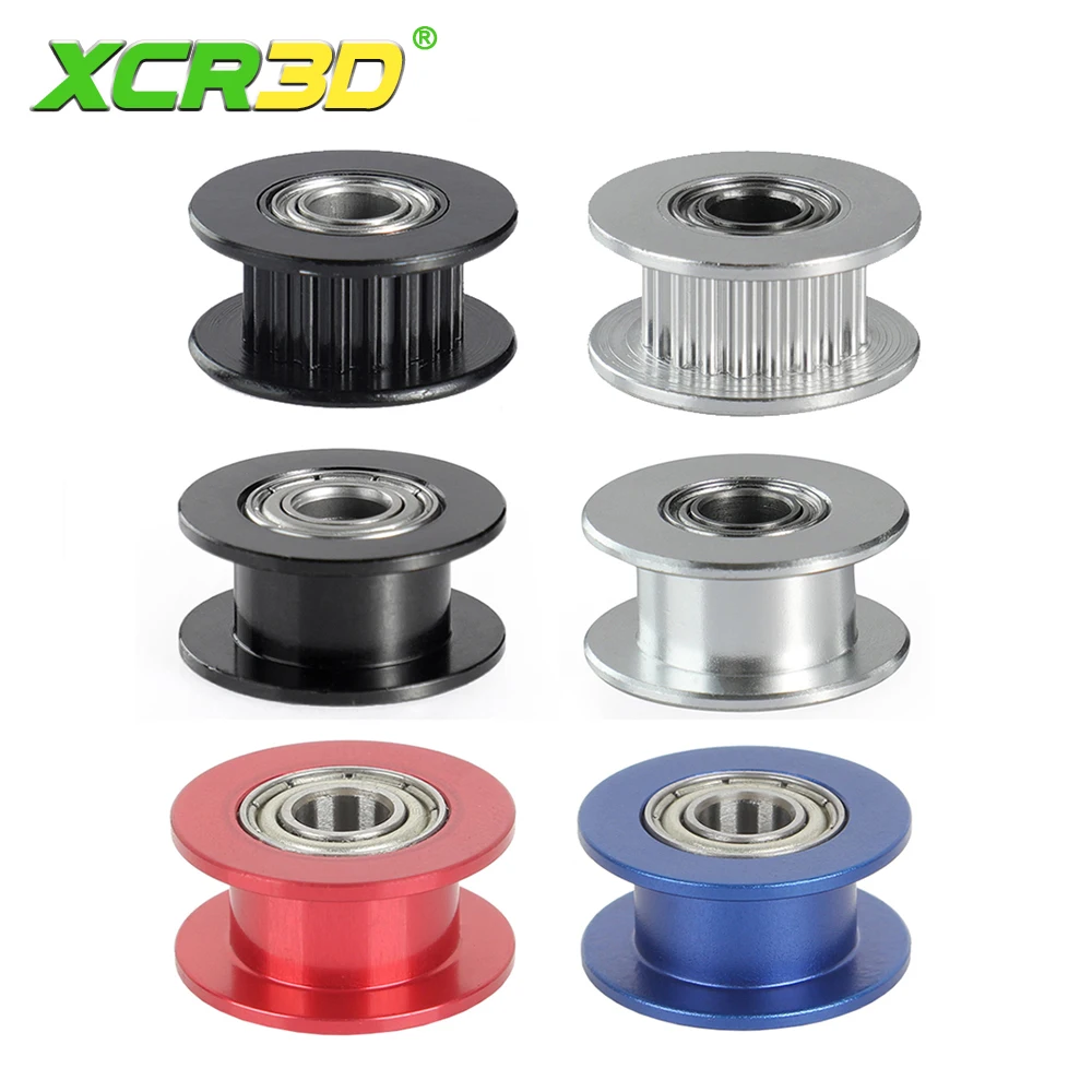 

3D Printers Parts 5/10pcs 2GT 20t Idler Timing Pulley 20Teeth Wheel Bore GT2 Aluminium Gear Tooth for Synchronous belt Width 6mm