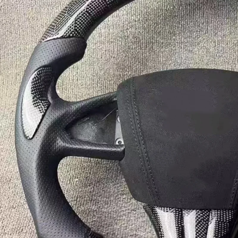 Sports Flat Bottom Steering Wheels for Infiniti Q50L QX50 QX60 Q60 Q70 Q30 Q80 Honeycomb Carbon Fiber Steering Wheels AA