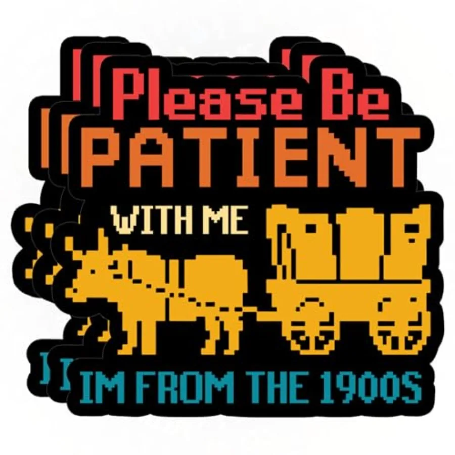 

Pcs Please Be Patient with Me Im from The 1900s Sticker Vintage Retro Millennial Gen X Waterproof Vinyl Sticker for Water Bottl