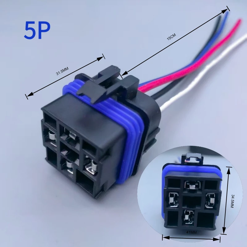 5/10/20Pcs 5 Pin Automotive Relay Socket Harness Connector Plug Bakelite Relay Base Seat for 12V 24V 4Pin 5Pin Auto Relay