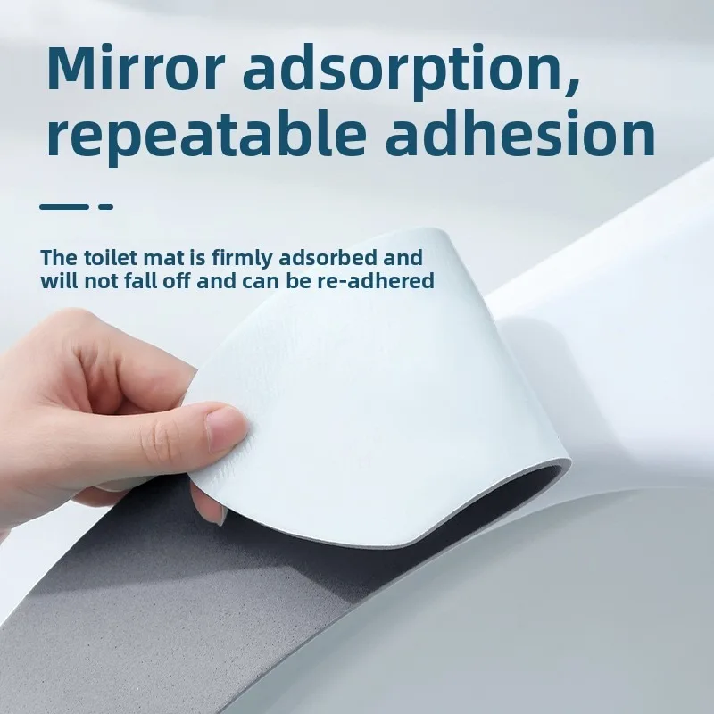 Winter Warm Waterproof Toilet Seat Cushion Universal Non-slip Toilet Ring Sticker Household Bathroom Soft Pad
