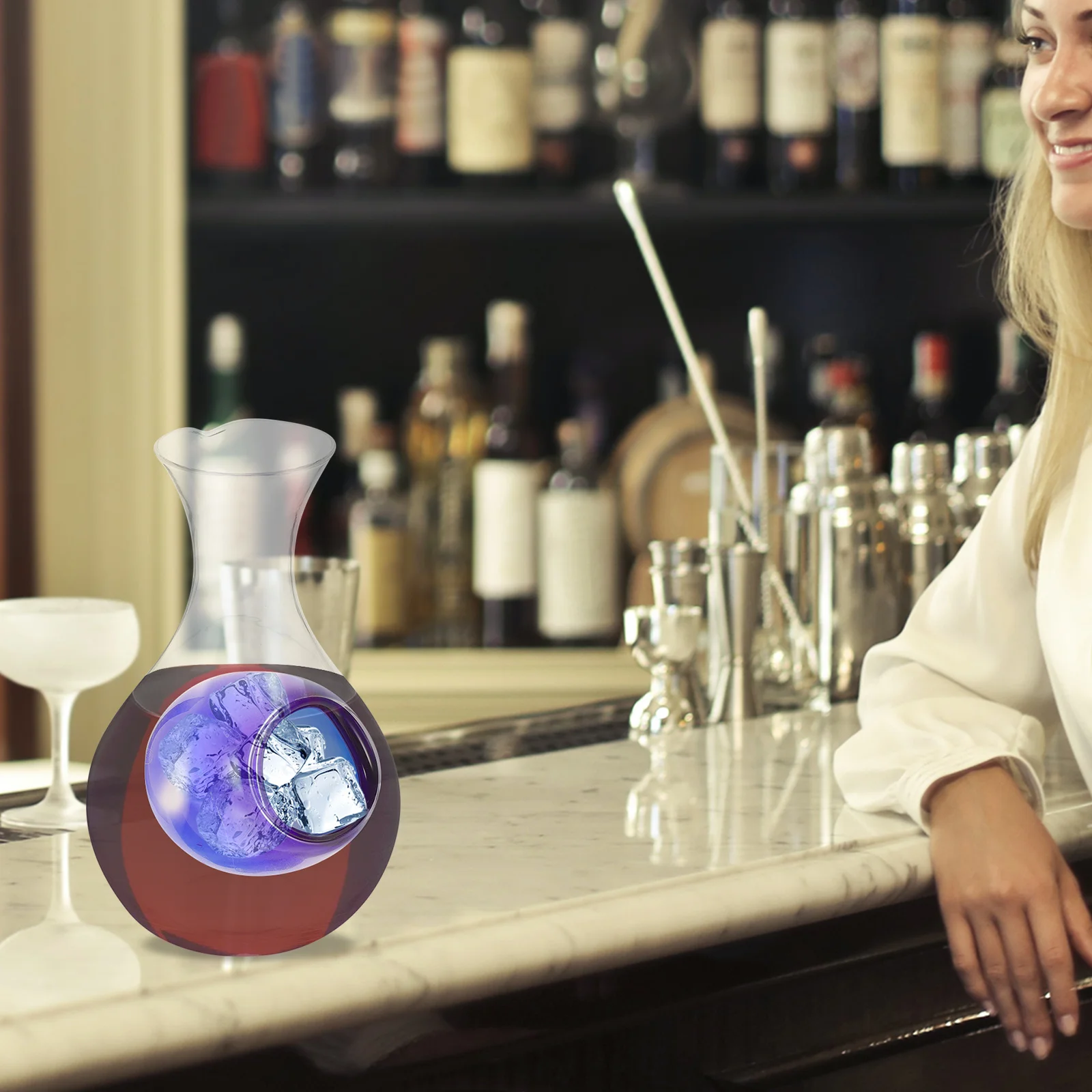 

Premium Glass Wine Decanter for Red Wine Aeration Fast Decanting Large Capacity Handcrafted Crystal Carafe Home Bar Essential