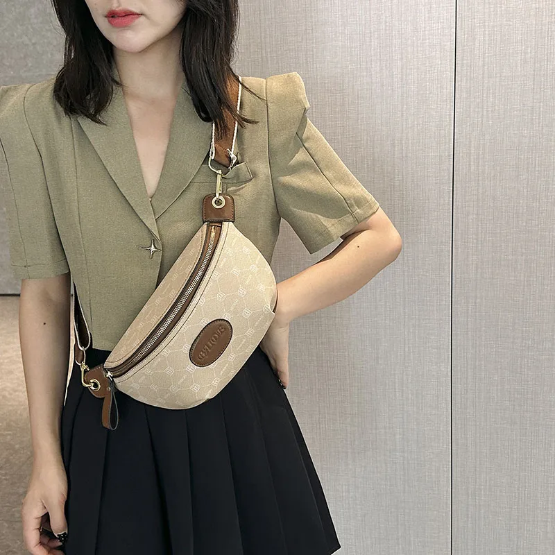 Classic Design Female Belt Bag High-quality Leather Fanny Pack Purses Ladies Waist Bag Fashion Shoulder Crossbody Chest Bags